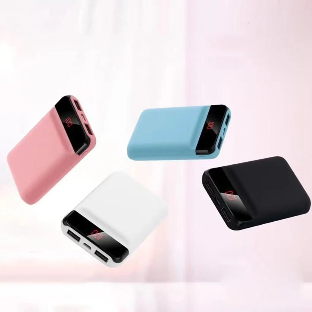 Мини Внешний аккумулятор 20000 мАч ЖК дисплей Портативный USB ЗУ для мобильного телефона Powerbank Xiaomi MI iphone X Samsung