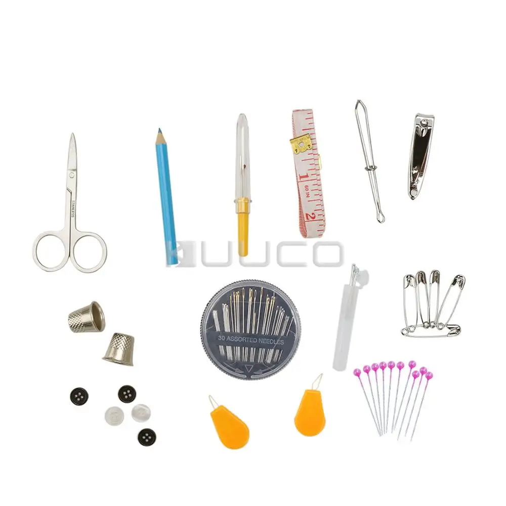 Portable Travel Sewing Box Kit Thread Stitches Knitting Needles Tools Cloth Buttons Craft Scissor Mom Gifts | Дом и сад