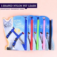 concise solid i shaped small dog leash pitbull adjustable nylon puppy harness vest beagle pet accessories cats products for pets