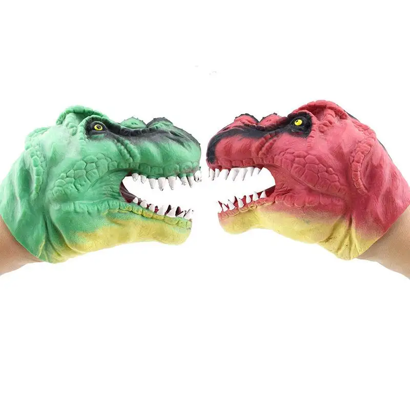 Funny Soft Jurassic Dinosaur Hand Puppets Figure Tyrannosaurus Shaped Gloves Toys Heads Glove Doll For Children | Игрушки и хобби