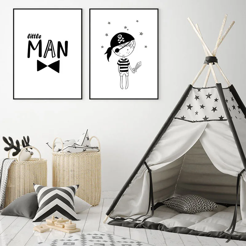 Скандинавский маленький человек но ожесточенная Минималистичная черно-белая