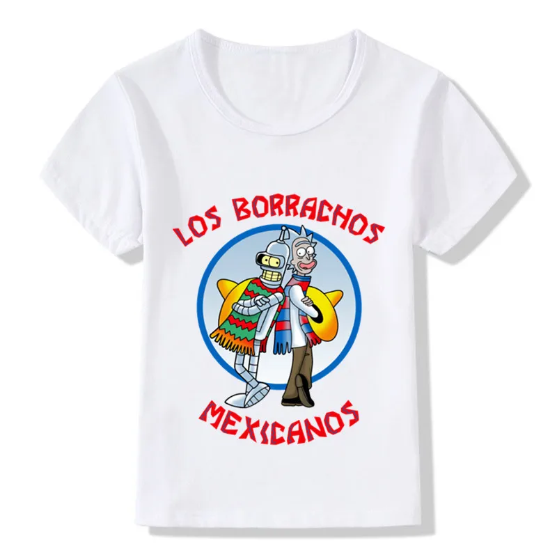 Детская летняя дизайнерская забавная футболка LOS POLLOS HERMANOS детская одежда для