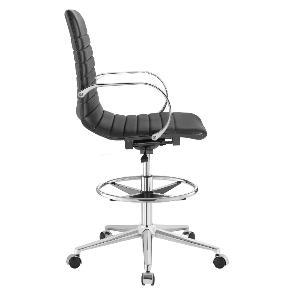 Groove Ribbed Back Drafting Chair EEI-2863-GRY | Мебель