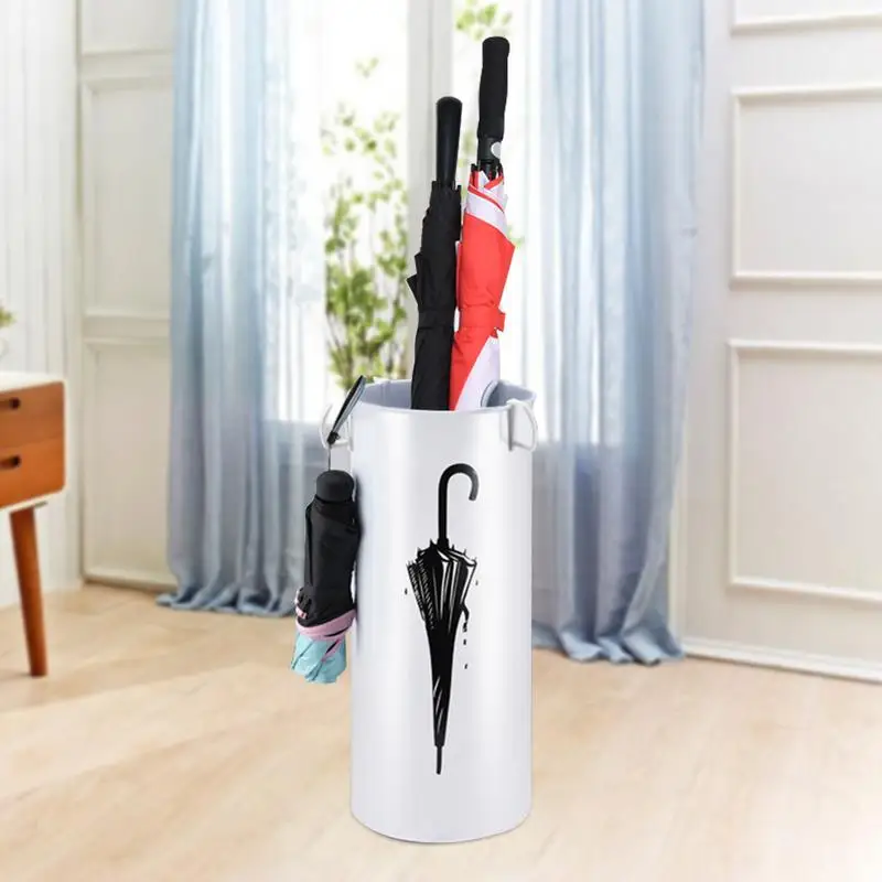 

Household Iron Round Umbrella Stand Moisture Storage Bucket Umbrella Storage Receiving Rack Holder