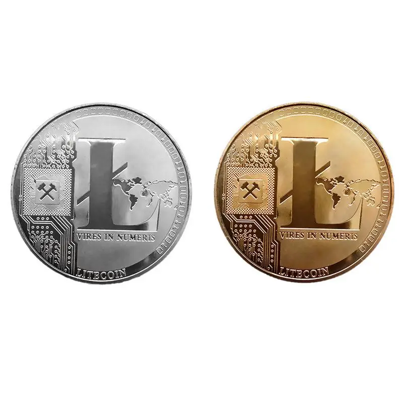 Litecoin позолоченная монета Bitcoin коллекционный подарок Wright virtual metal памятная