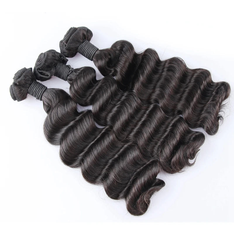 Hot Beauty Hair Brazilian Weave Bundles Funmi Double Drawn Remy 100% Human Ocean Wave Curly Extension | Шиньоны и парики