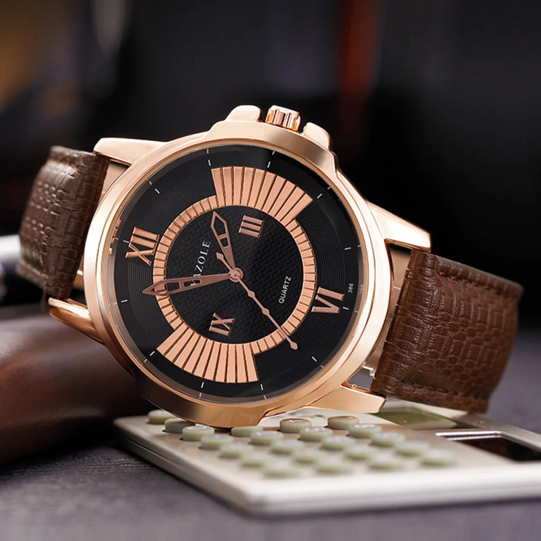 Черный для мужчин часы роскошные нержавеющая сталь кожа бизнес Relojes Hombre Новая