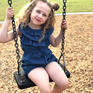 Джинсовый комбинезон без рукавов с оборками и пуговицами для маленьких девочек