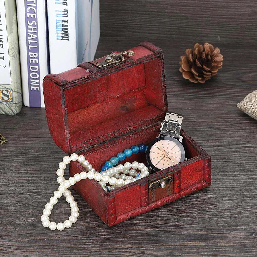 Vintage Wooden Jewelry Storage Box packaging Decorative Display Case box for jewelry Necklace Earring Ring | Украшения и