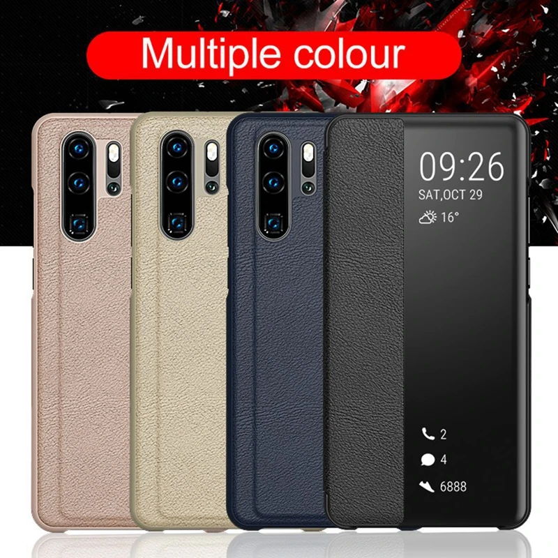 Умный кожаный прозрачный зеркальный чехол с окном для Hawei mate 10 20Pro 20X huawei P20Lite P20 30 Pro