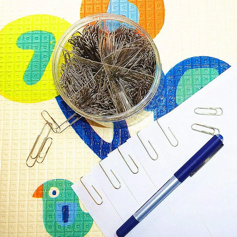 500 Pieces Silver Paper Clips Medium Jumbo Size (28 Mm 50 Mm) | Канцтовары для офиса и дома