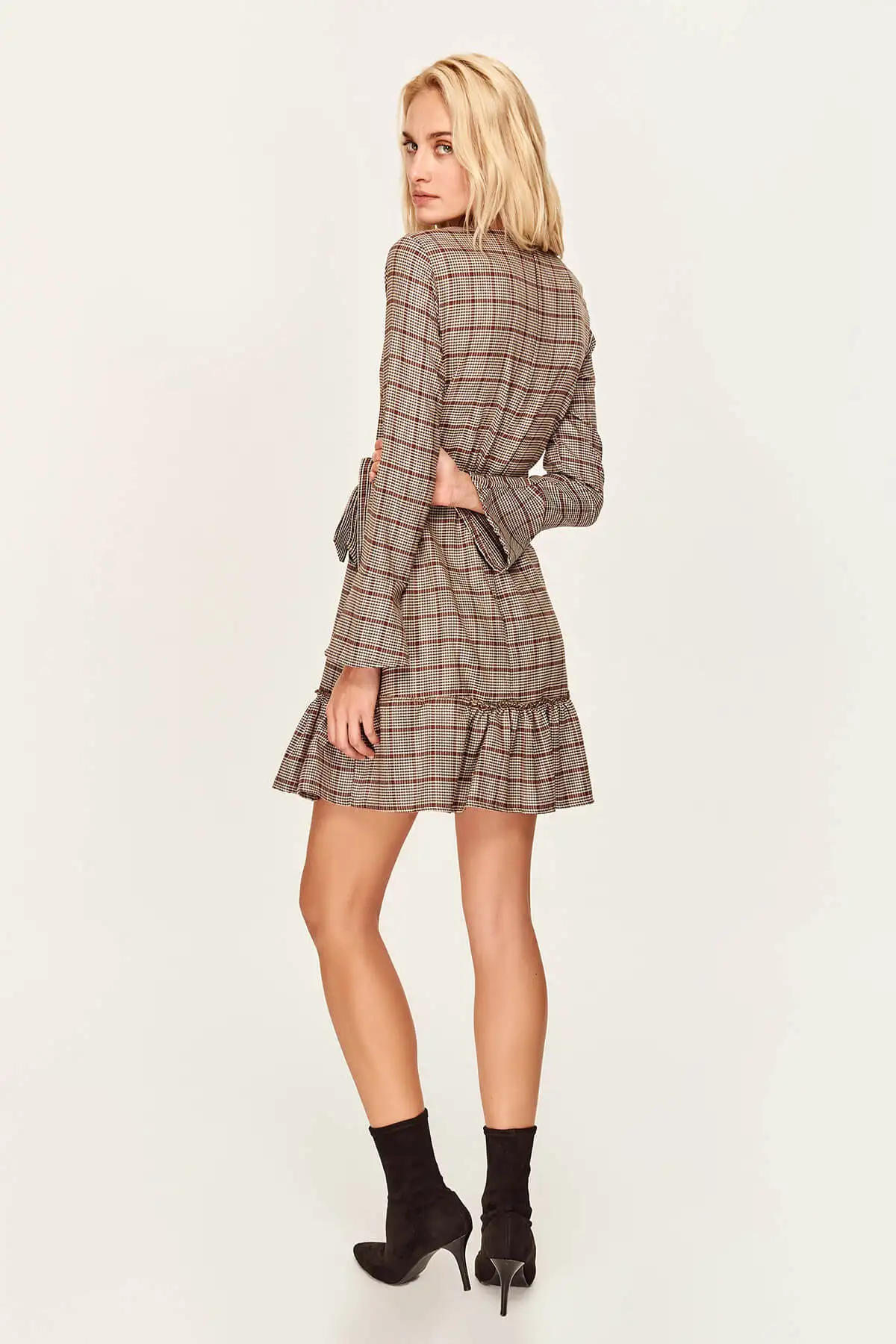 Trendyol Multi Color Goose Foot Dress TOFAW19AP0201 | Женская одежда