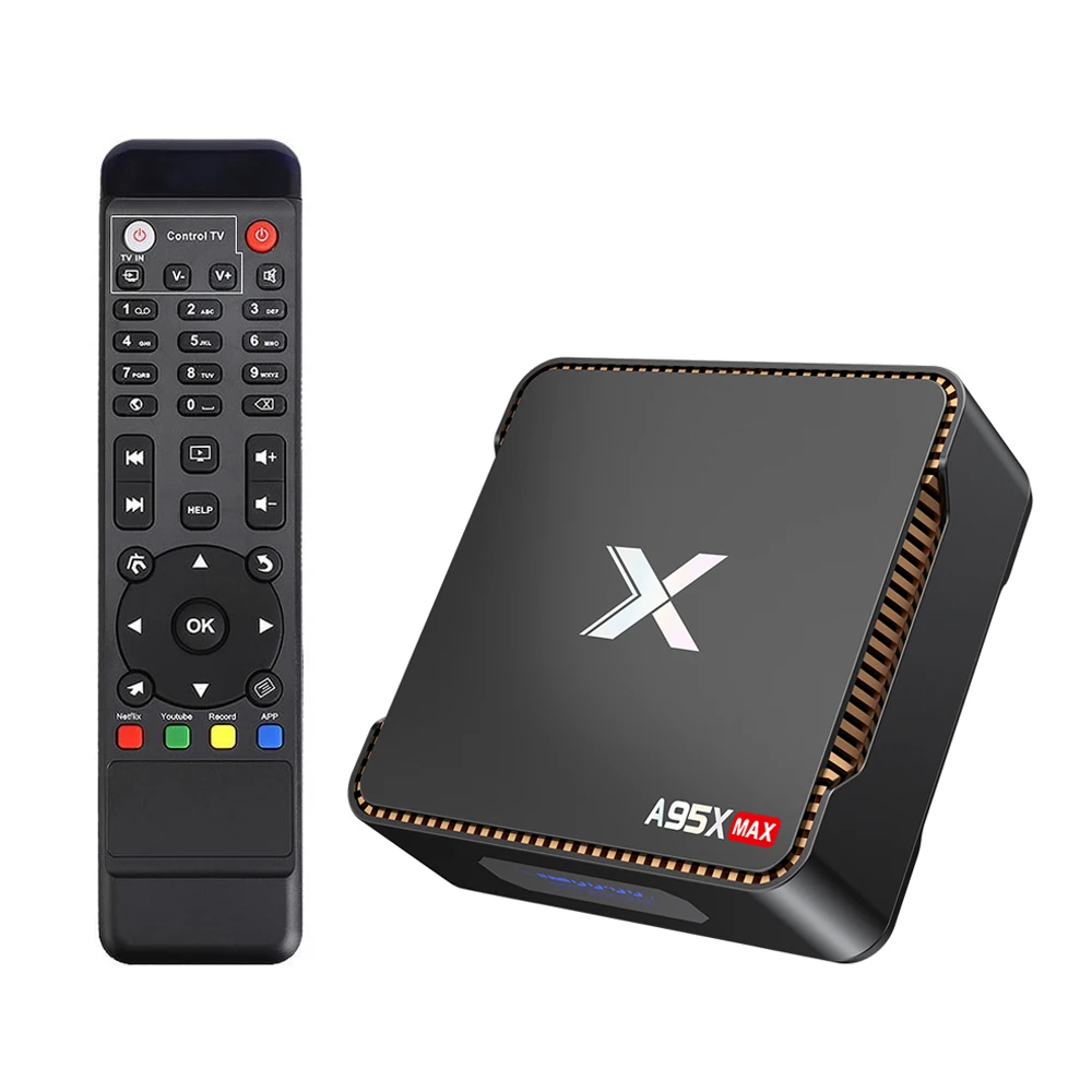 ТВ приставка A95X MAX Android 8 1 Amlogic S905X2 4GB64GB 4K телеприставка 2.4G5G WiFi 1000M BT4.2 HD медиаплееры