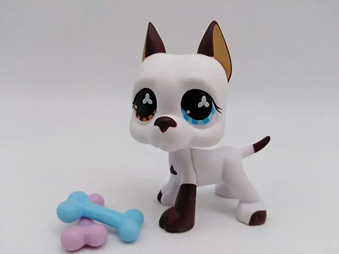 Great Dane Dog #577 White and Brown Spot Puppy Magnet on Foot Clear Peg With Mini Accessories | Игрушки и хобби
