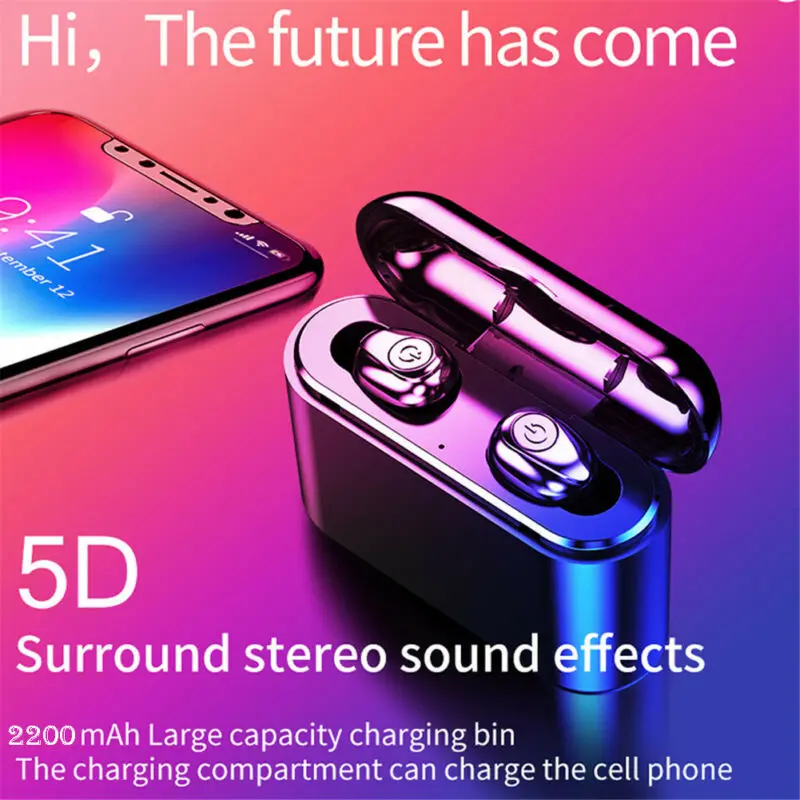 TWS беспроводные мини-наушники Bluetooth 5 0 стереонаушники-вкладыши с басами