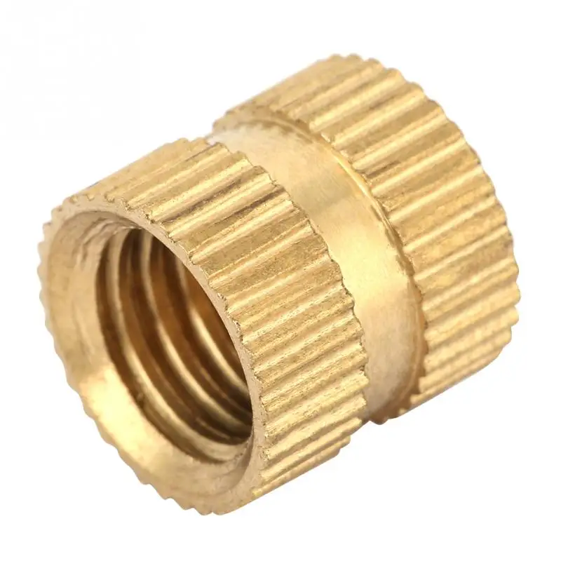 5 шт. гайка с кольцевой вставкой из латуни литья под давлением накатанной резьбой