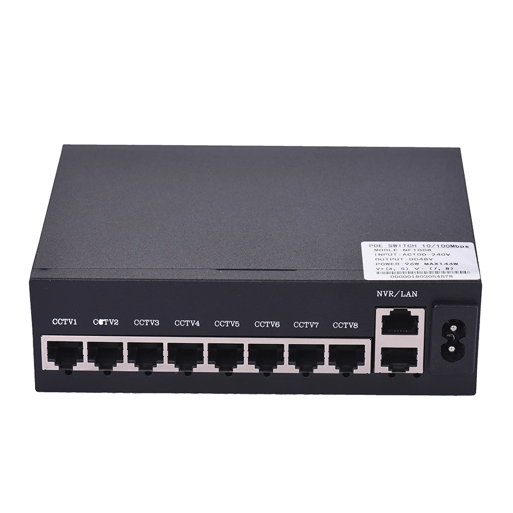 POE коммутатор NF1008 8 портов Ethernet Uplink порт 1 6 Гбит/с IEEE 802.3at Power Over 100 Мбит/с адаптер