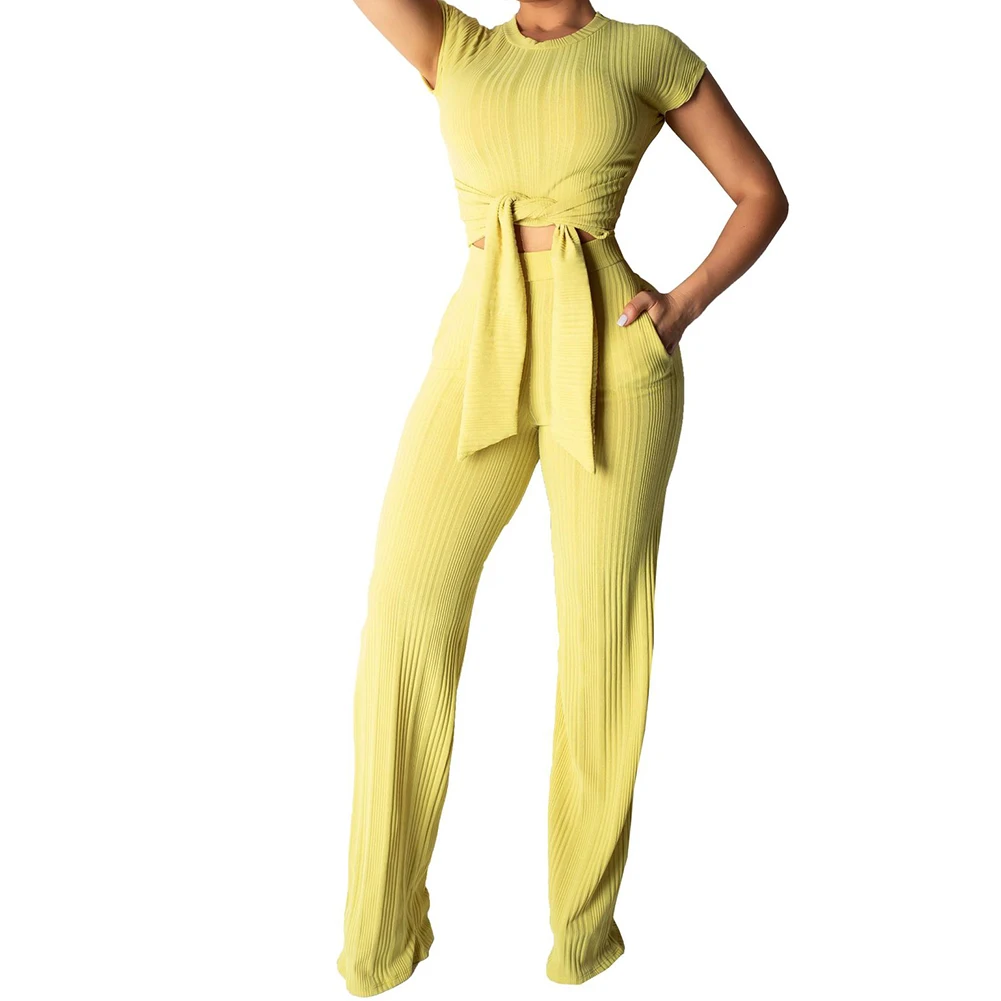 Комплект из 2 предметов женские модные облегающие спортивные костюмы с круглым