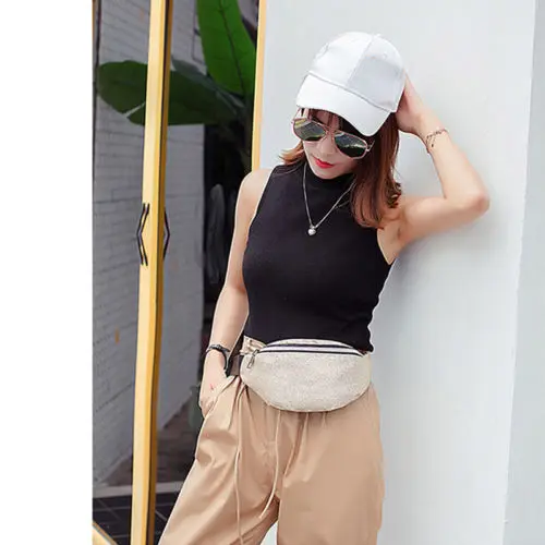 

Fashion Women Waist Fanny Pack Belt Bag Pouch Travel Hip Bum Bag Small Purse Ladies Solid Chic Waist Bags Female