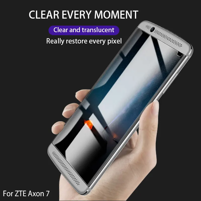 JRZ For ZTE Axon 7 Phone Glass Screen Protector Ultra Thin Film 5.5 inch Transparent Protective Tempered | Мобильные телефоны и