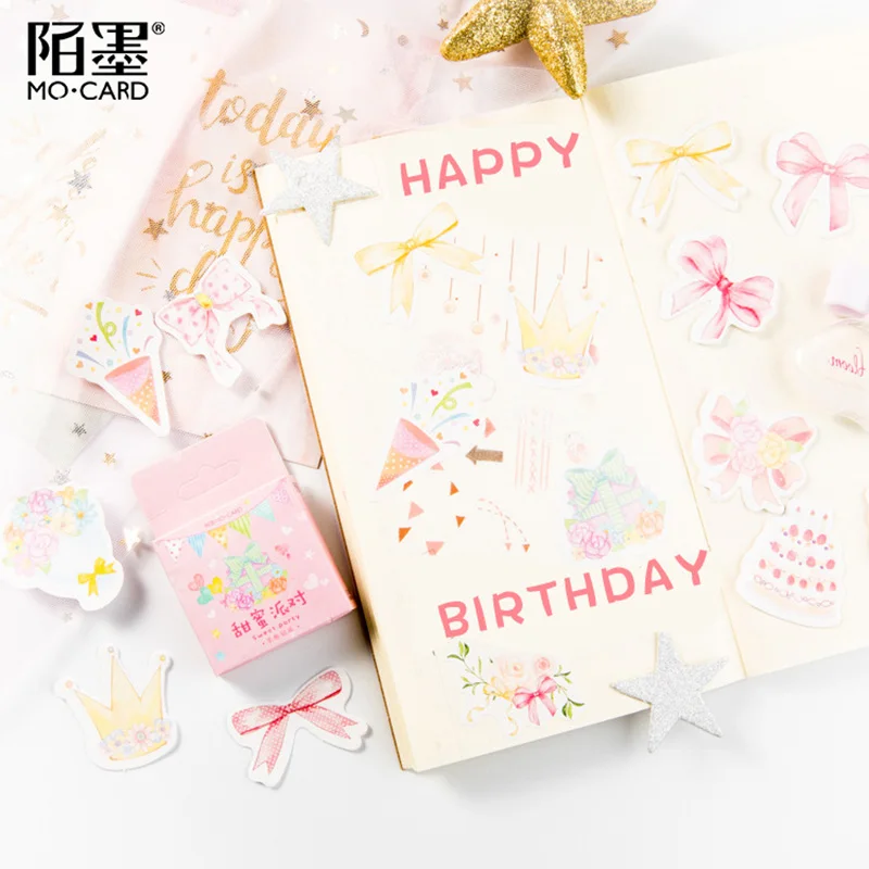 46 ⑤ кор. милые наклейки для торта канцелярские Kawaii клейкие дневника Дети DIY