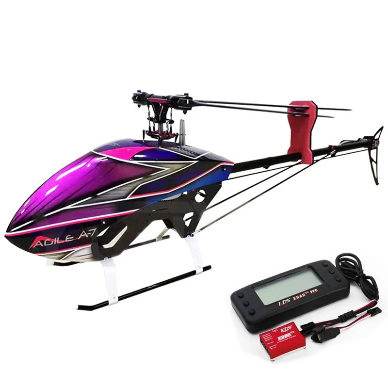 KDS AGILE A7 6CH 3D Flybarless 700 Class RC Helicopter Kit With EBAR V2 Gyro Remote Control Toys Helicopters|Радиоуправляемые