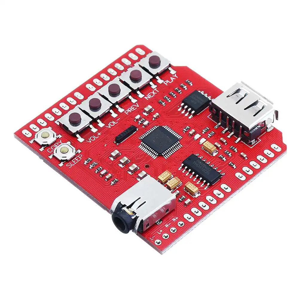 LEORY компьютерный USB-SD MP3 щит плеер модуль платы расширения | Электроника