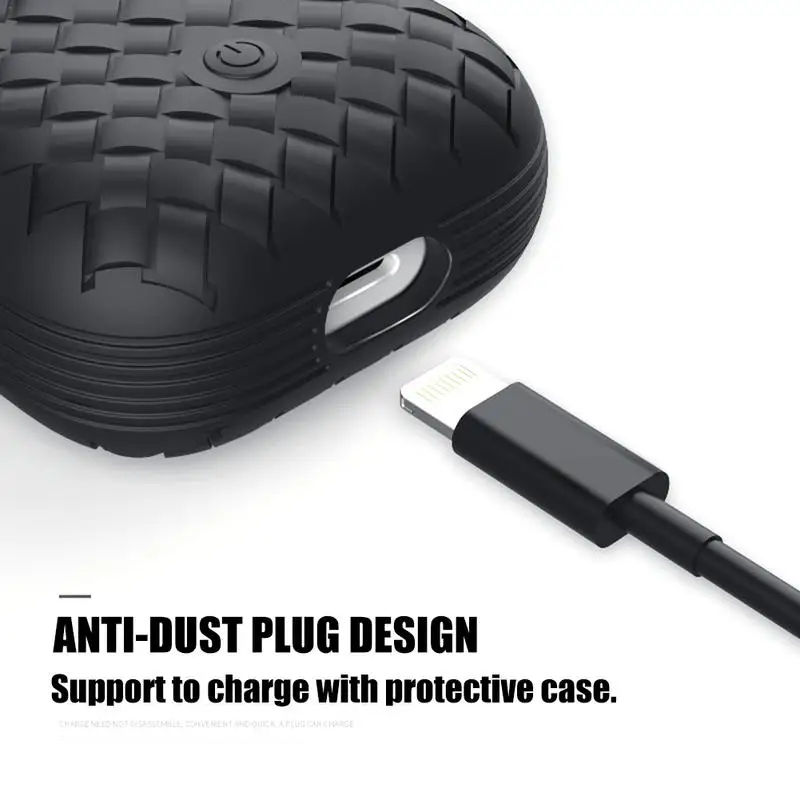 For Airpods Earphone Case Soft Silicone Shockproof Cover Bluetooth Wireless Headset Anti-knock Protection With Hook Ultra Thin |