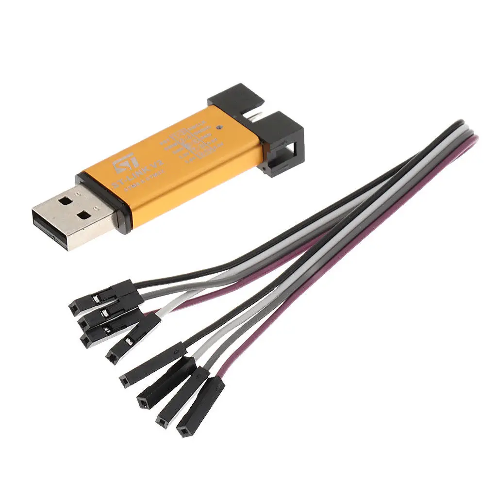 Горячий ST Link V2 мини металлический корпус STM8 STM32 Эмулятор загрузчика