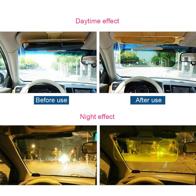 110*320*2mm Car HD Anti-Glare &amp Dazzling Goggle Day Night Vision Driving Sun Visors Mirror 115~190mm CD Board | Автомобили и