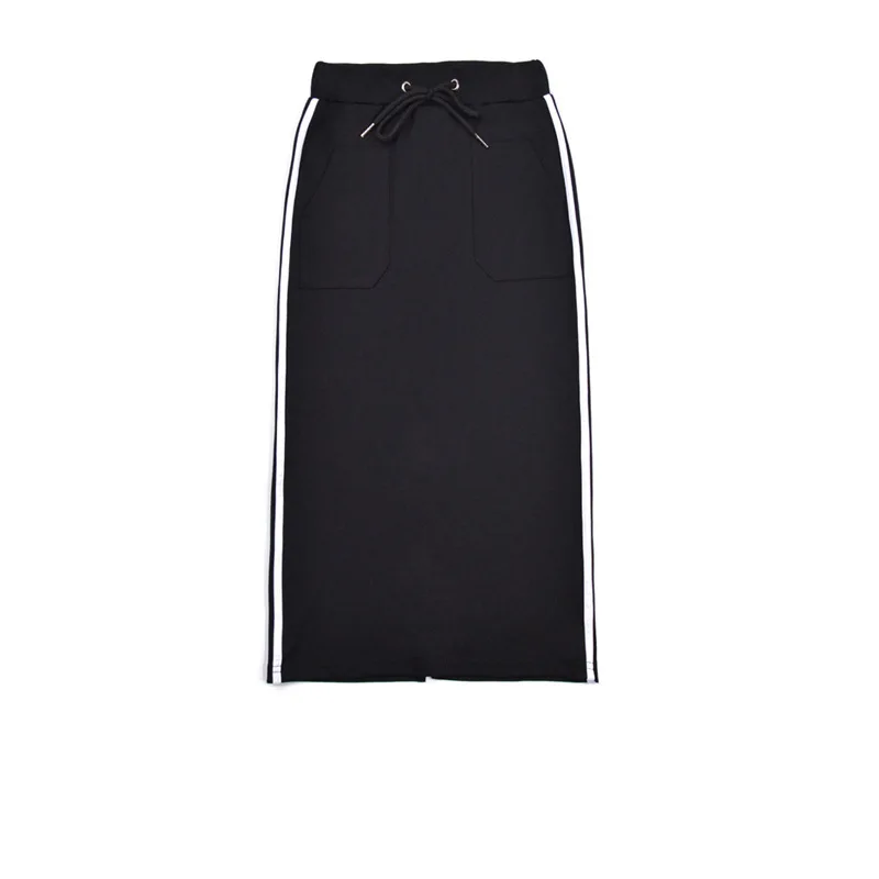 

Chalaza Tightness Waist Motion Skirt casual Skirt Hip Skirt Black Skirts