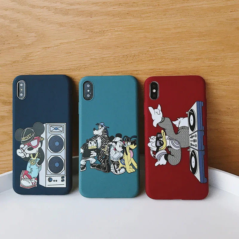 Милый мультяшный Микки Мышь Soft Shell протектор для IPhone6s 6 plus 7 8 плюс Xs XR Max чехол с