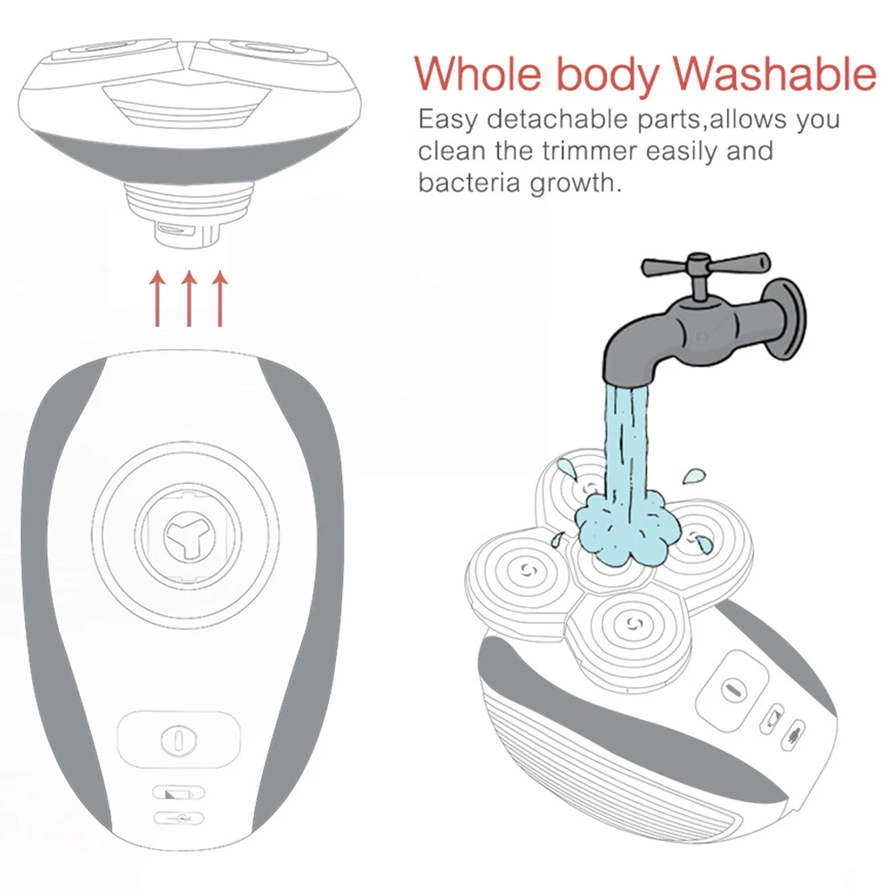 Surker Lk-1810 5 In 1Three-Head Razor Electric Shaver Hair Beard Trimmer Shaving Machine Rechargeable Eu | Бытовая техника