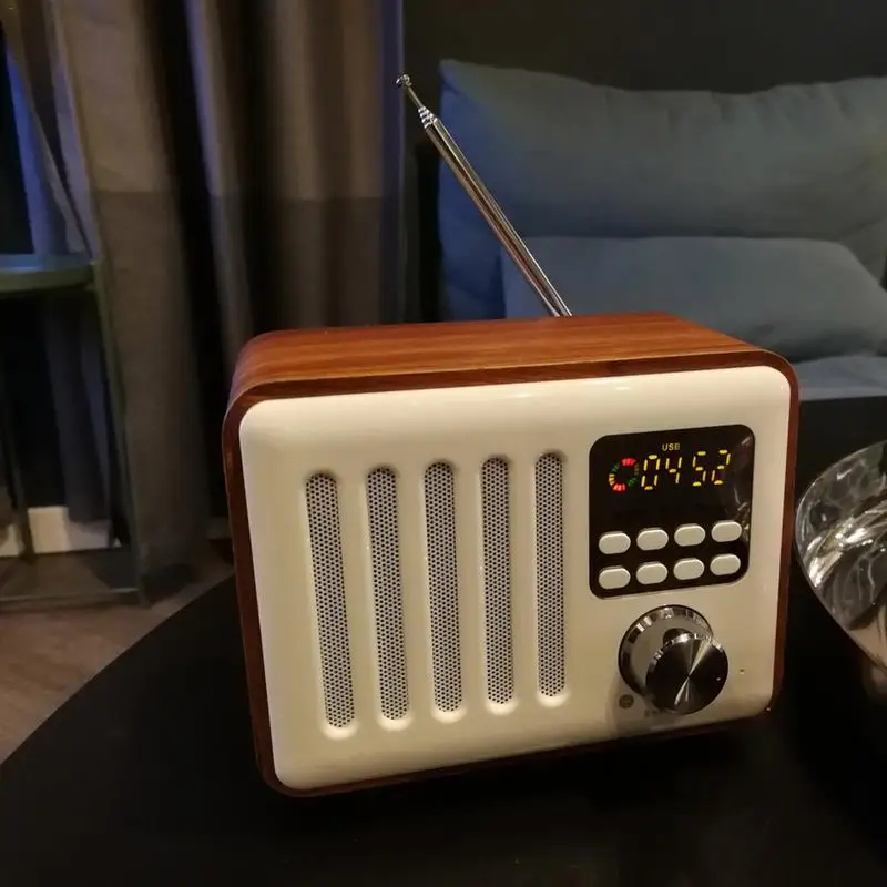 Ретро Стиль деревянные Bluetooth колонки многофункциональный разъем карты USB флэш