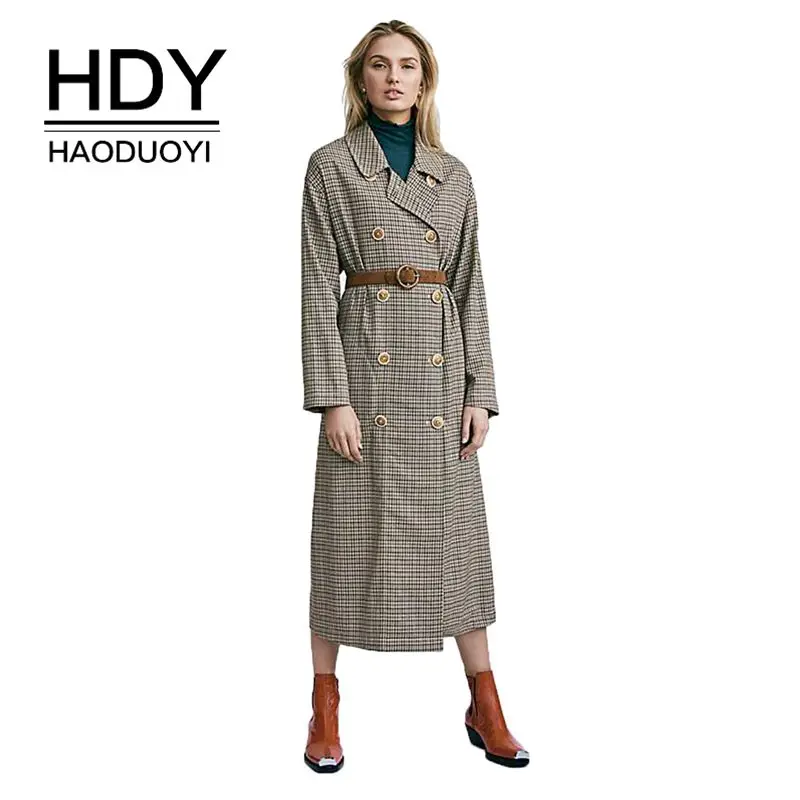 Ветровка HDY Haoduoyi осенне зимняя повседневная классическая двубортная деловая