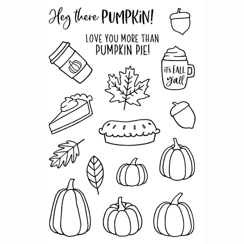 Прозрачный силиконовый штамп с тыквой специями/печать для скрапбукинга своими