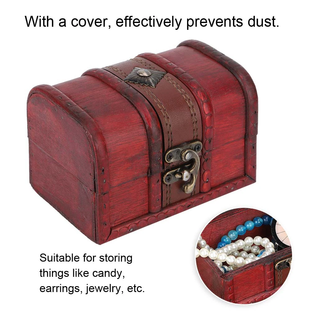 Vintage Wooden Jewelry Storage Box packaging Decorative Display Case box for jewelry Necklace Earring Ring | Украшения и
