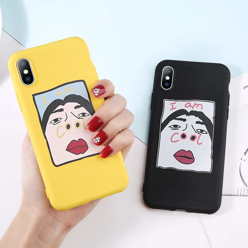 Чехол для телефона Moskado Funny expersion iPhone 6 6S 7 8 Plus X XR XS Max мягкий чехол из ТПУ с милой