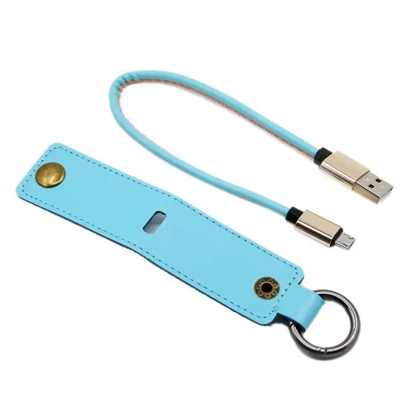Кожаный брелок для iPhone 5/6 Micro USB кабель/для зарядного устройства Lightning портативный