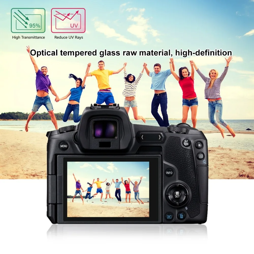 PULUZ 2.5D изогнутый край 9H твердость камеры закаленное защитная стеклянная пленка
