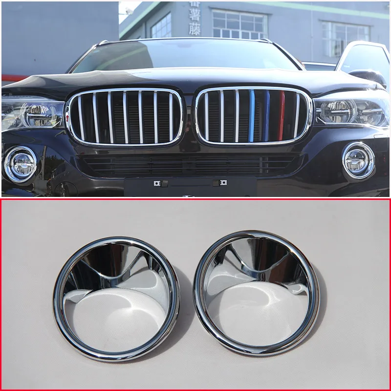 Для BMW X5 F15 2014 2017 ABS Хромированная передняя противотуманная фара декоративная
