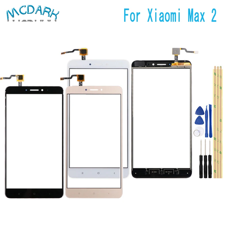 Сенсорная панель Mcdark 6 44 дюйма черная золотая передняя для Xiaomi Mi Max 2 сенсорный