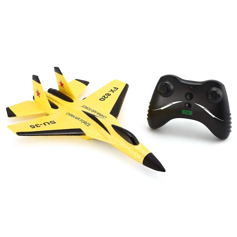 FX-820 RC самолет 2 4G 2CH Самолеты дистанционного управления SU-35 планер 290 мм размах