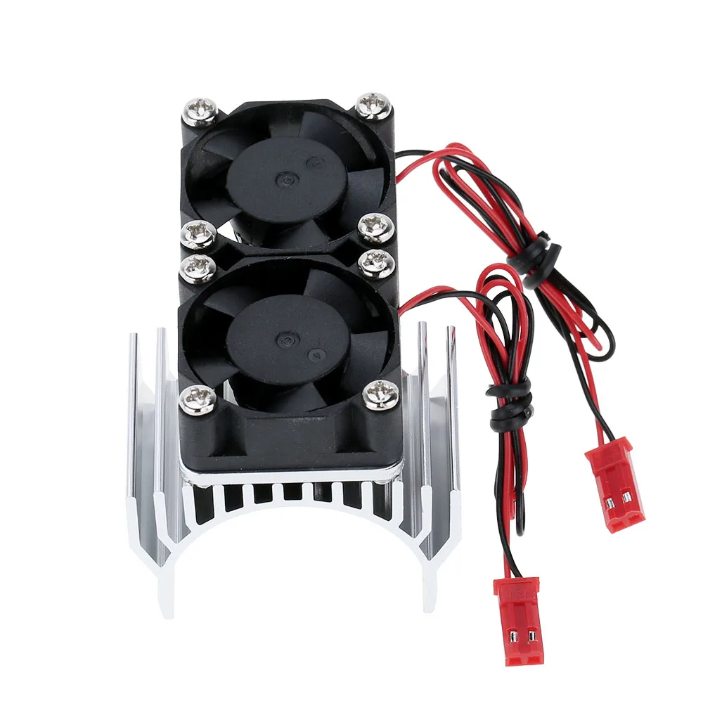 Радиатор двигателя 7019 с двумя вентиляторами охлаждения для 1/10 HSP RC Car 540/550