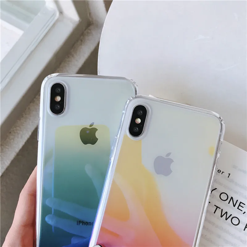 Kexin для iphone X Xs Max Xr чехол телефона крутой постепенный цветной Apple 7 8 Plus прозрачный