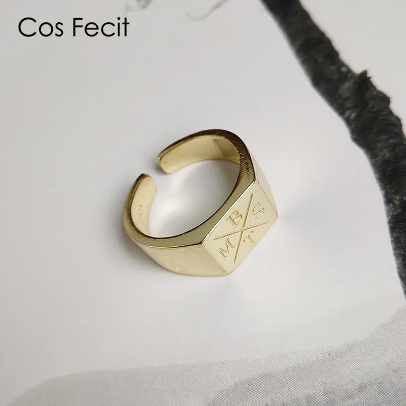 Женское кольцо CosFecit из настоящего серебра 925 пробы стерлингового с большими