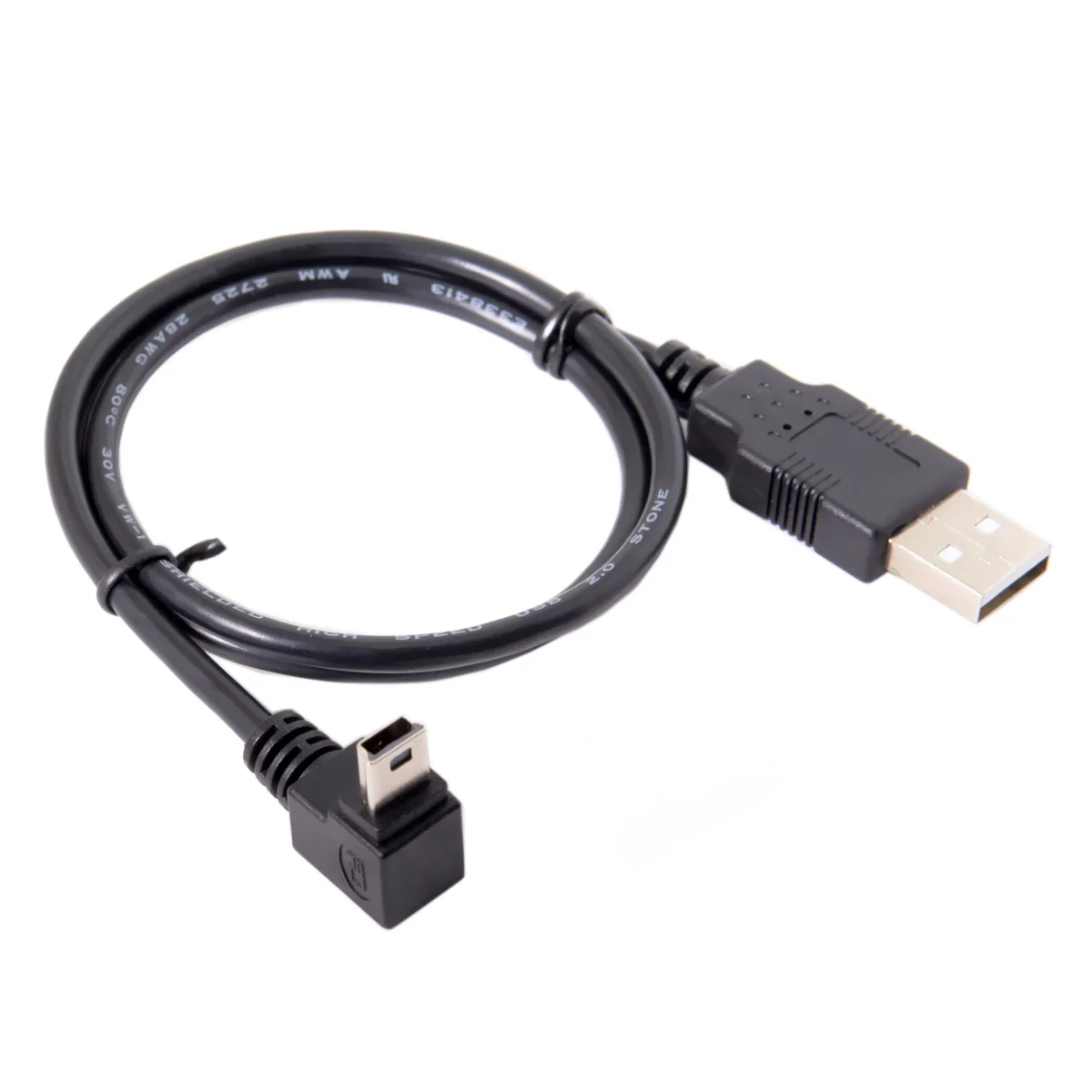 CYSM 5pin Mini USB 2 0 B Тип папа 90 градусов вниз угловой к кабель для передачи данных 5 м |