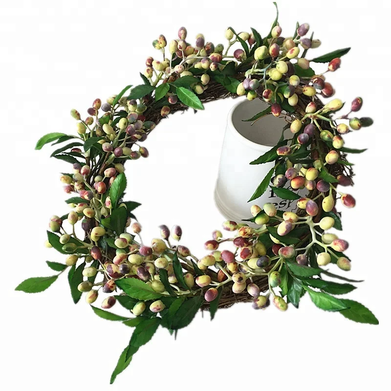 1 шт./лот новый дизайн 16-дюймовый ягодный венок из искусственной пены для