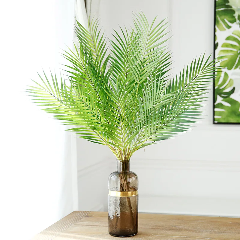 

90cm Artificial Palm Tree Green Leaf Plants Plastic Branch Tropical Leaves Indoor Plastic Plants Tree Home Garden Decor Bonsai