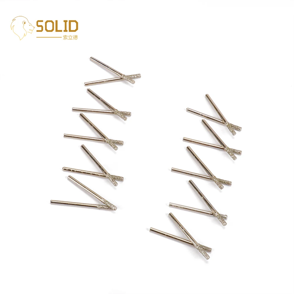 

20Pcs 3mm 48# Cylindrical Diamond Coated Grinding Head 1/8" Shank Mounted Points Bits Rotary Tool for Polishing Jewelry Metal